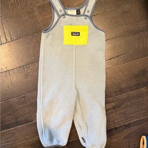 Patagonia Kids Blue and Yellow Fleece Overalls